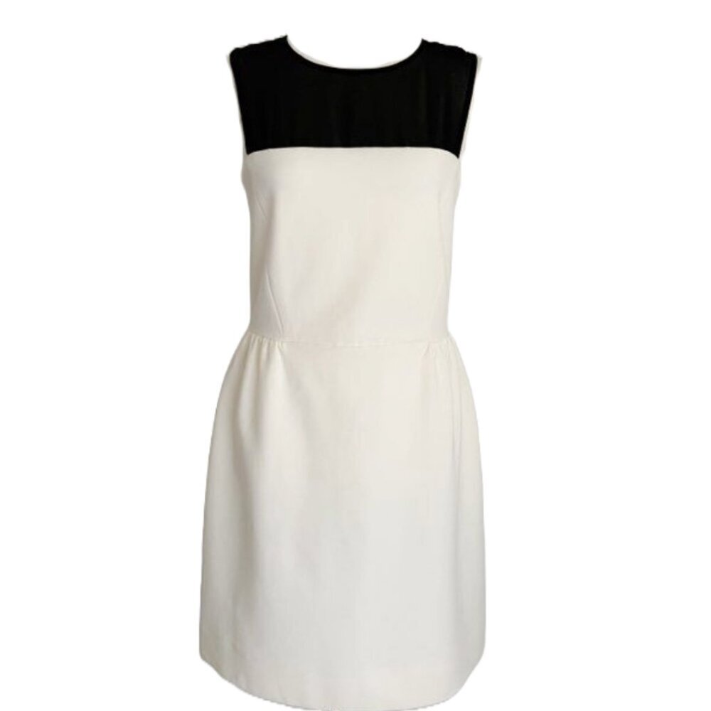 Sandro Rime Bustier Sheer Dress in White & Black size 1 Small
